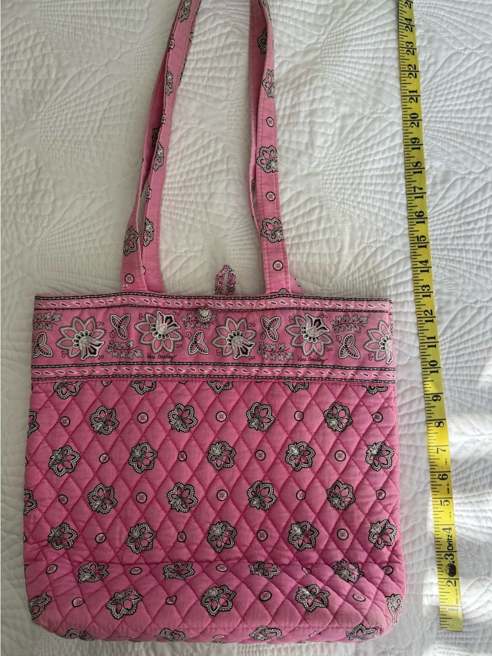 Vera Bradley Pink Quilted Floral Tote Bag